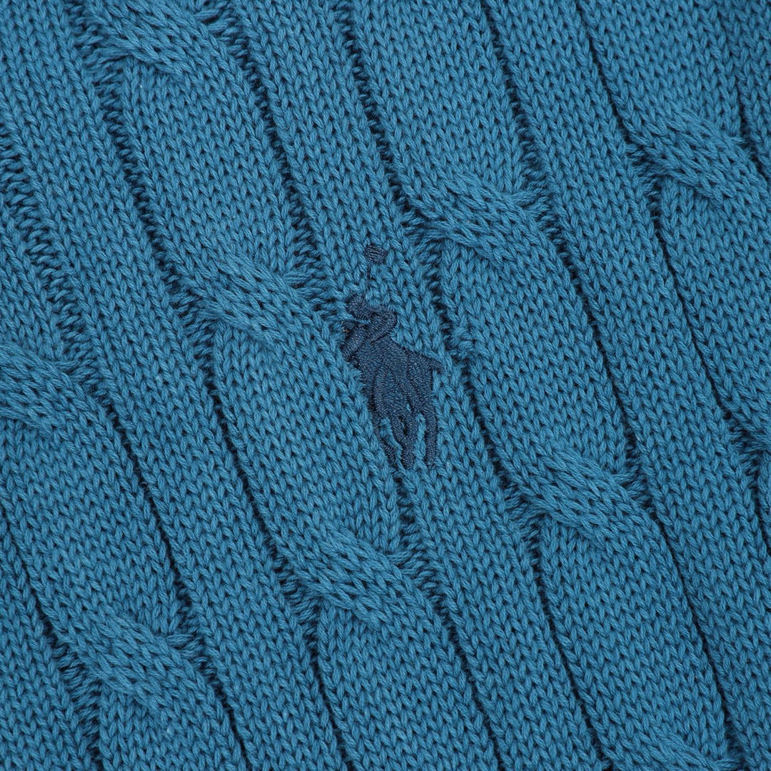 Ralph Lauren Spurs Knitted Polo Shirt Teal