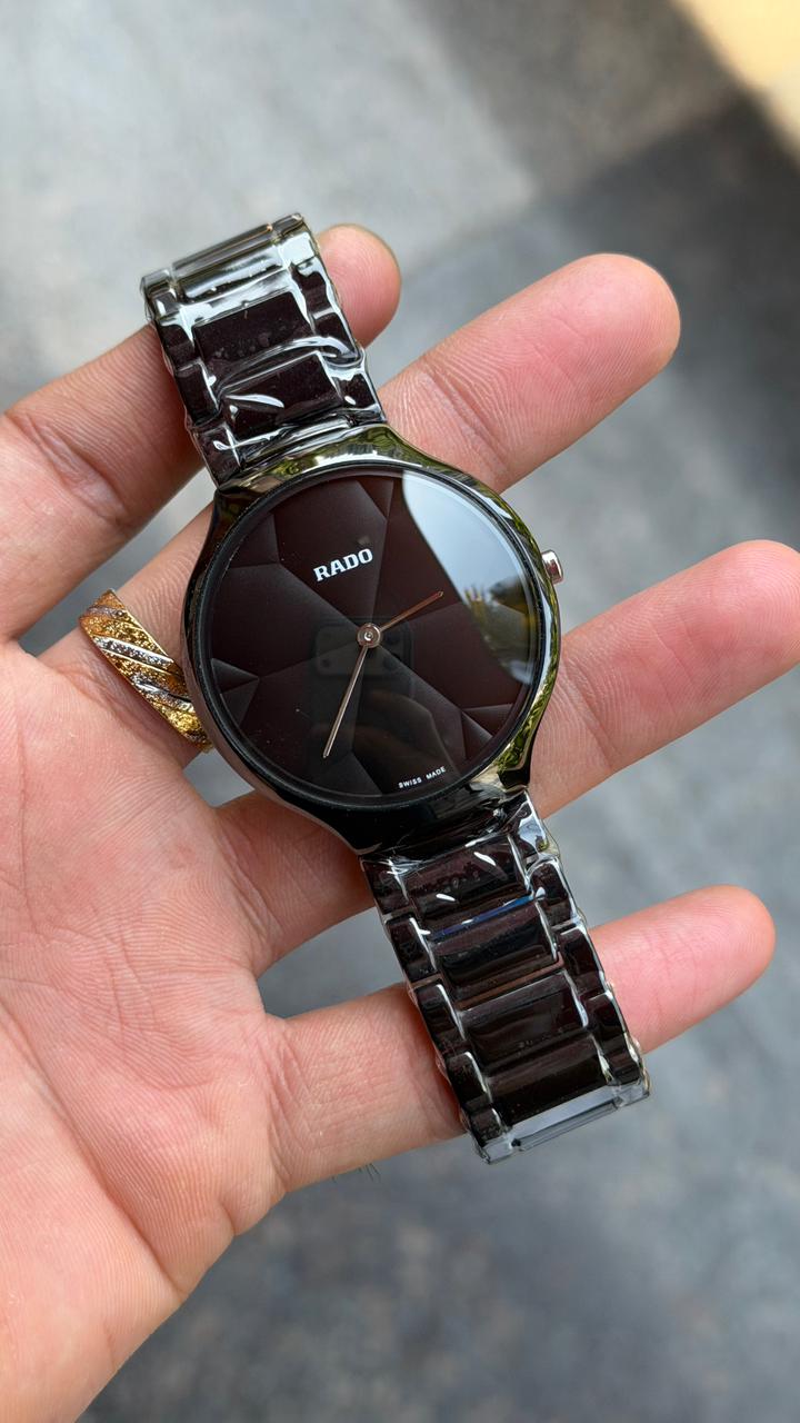 Rado Black Thinline X Great Gardens Of The World True Watch For Men's