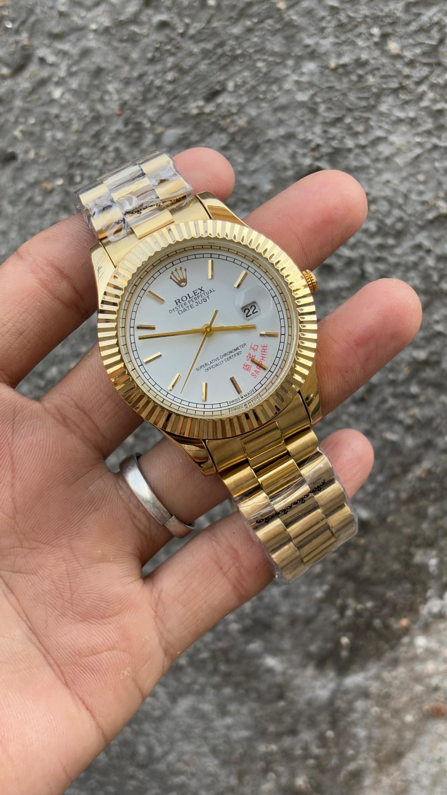 Rol-ex Datejust White Dial Analog Watch For Men's