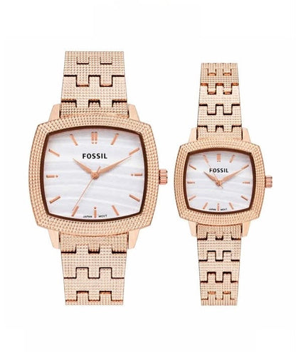 Fossil Nick Jonas White Dial Couple Watch