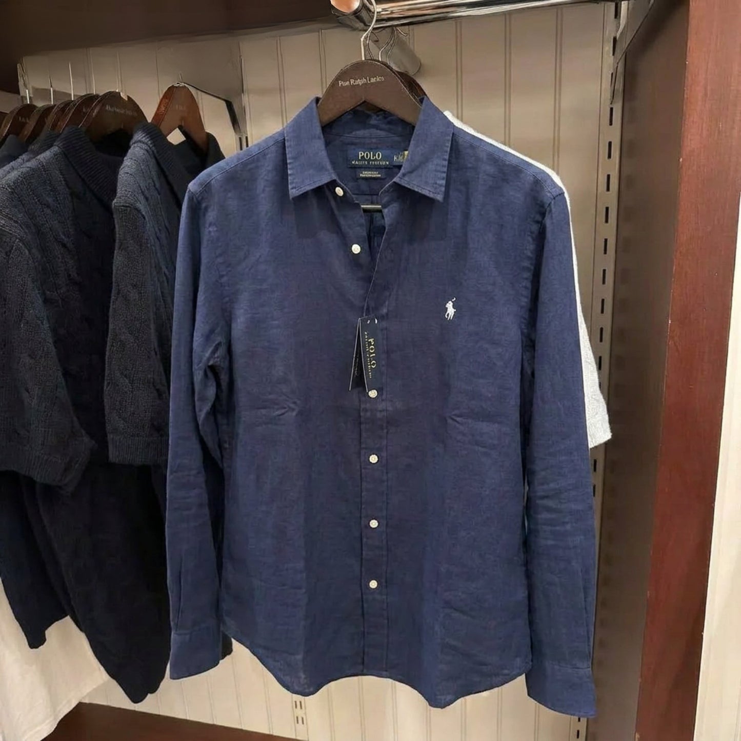 Ralph Lauren Linen/Remi Blend Shirt, Navy