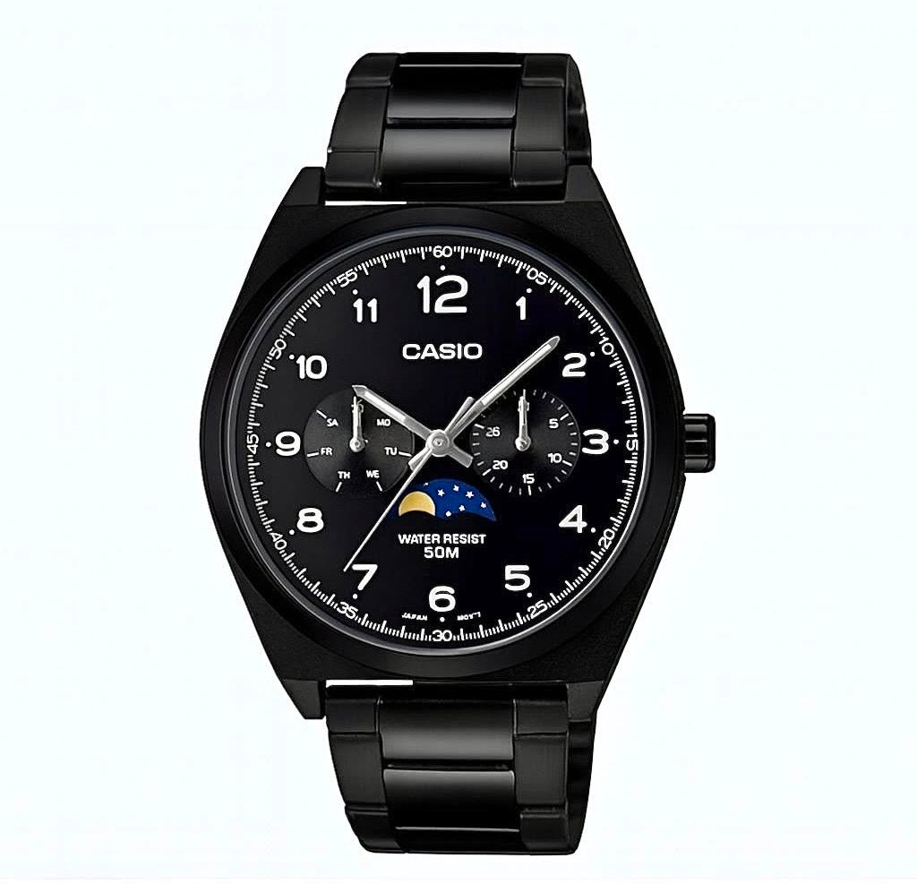 Casio Enticer Moon Phase Analog Watch For Men