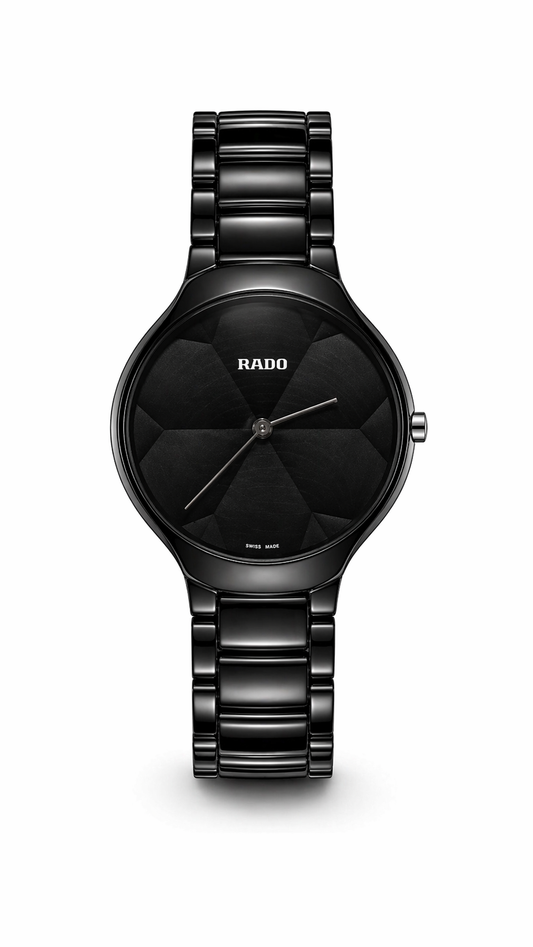 Rado Black Thinline X Great Gardens Of The World True Watch For Men's