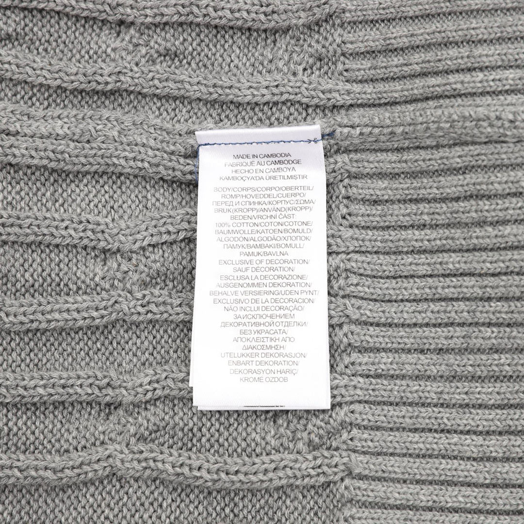 Ralph Lauren Cable-Knit Crewneck Sweater Gray
