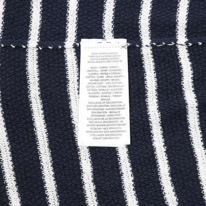 Ralph Lauren Pony Logo Striped Knitted Polo Shirt Navy/White