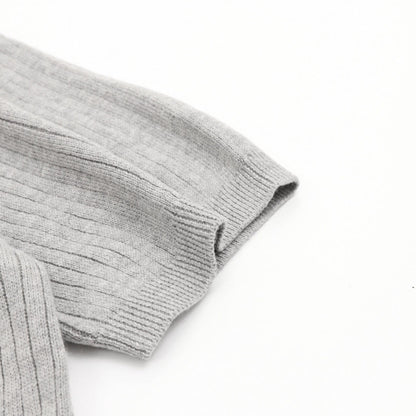 Ralph Lauren Pony Lapel Striped Polo Shirt Gray