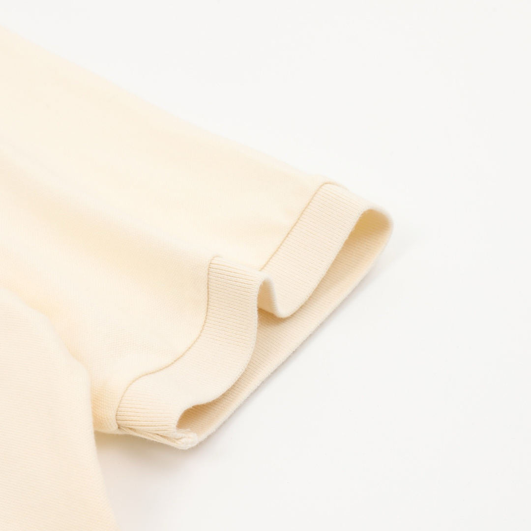 Ralph Lauren Pony Lapel Striped Polo Shirt Cream