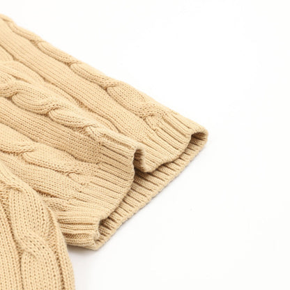 Ralph Lauren Cable-Knit Crewneck Sweater Camel