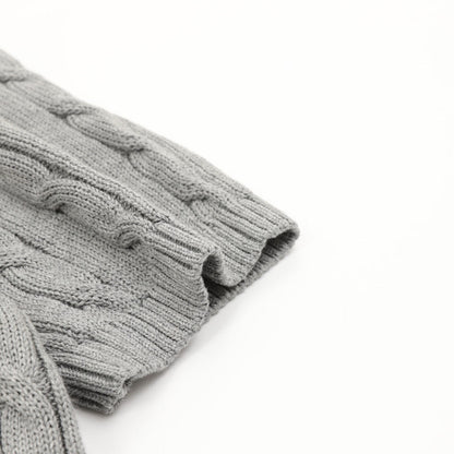 Ralph Lauren Cable-Knit Crewneck Sweater Gray