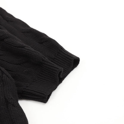 Ralph Lauren Spurs Knitted Polo Shirt Black