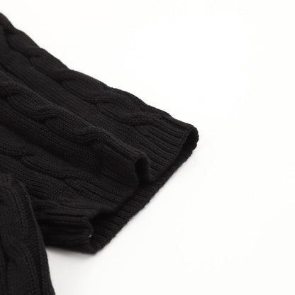 Ralph Lauren Cable-Knit Crewneck Sweater Black