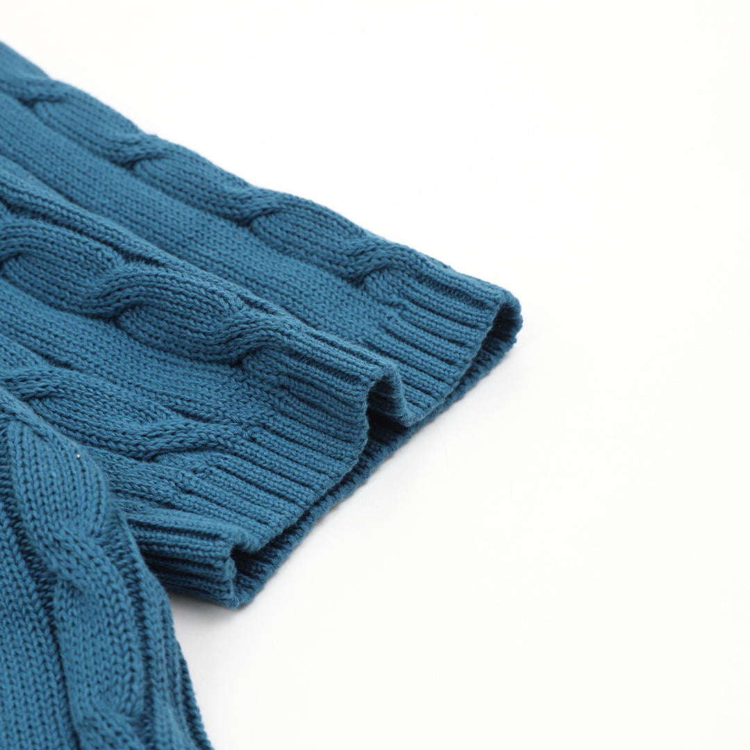 Ralph Lauren Cable-Knit Crewneck Sweater Teal