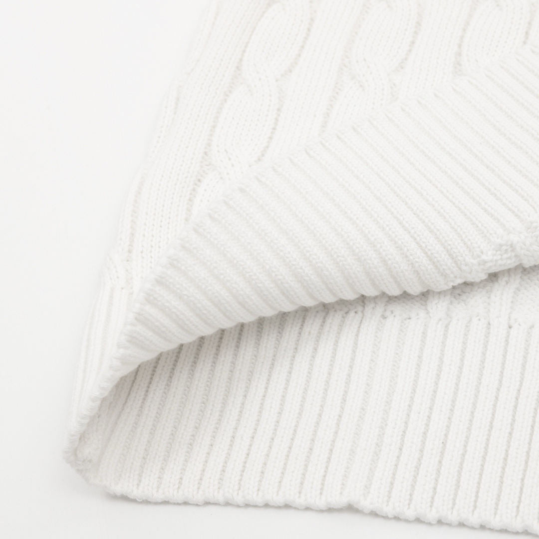 Ralph Lauren Cable-Knit Crewneck Sweater White