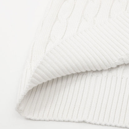 Ralph Lauren Cable-Knit Crewneck Sweater White