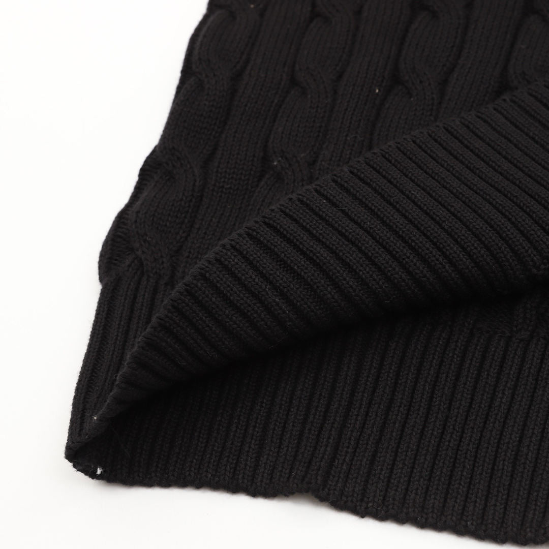 Ralph Lauren Cable-Knit Crewneck Sweater Black