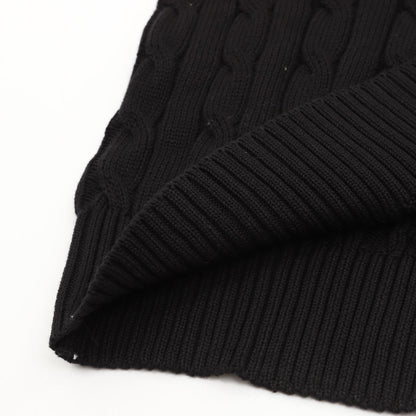 Ralph Lauren Cable-Knit Crewneck Sweater Black