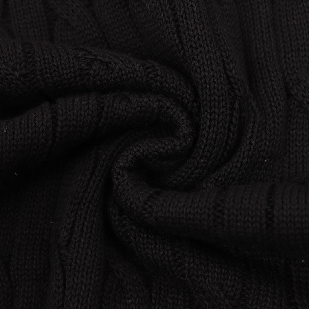 Ralph Lauren Spurs Knitted Polo Shirt Black