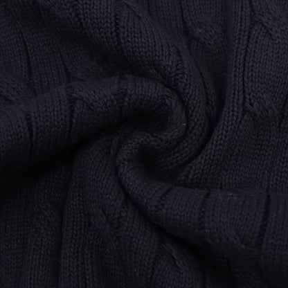 Ralph Lauren Spurs Knitted Polo Shirt Navy