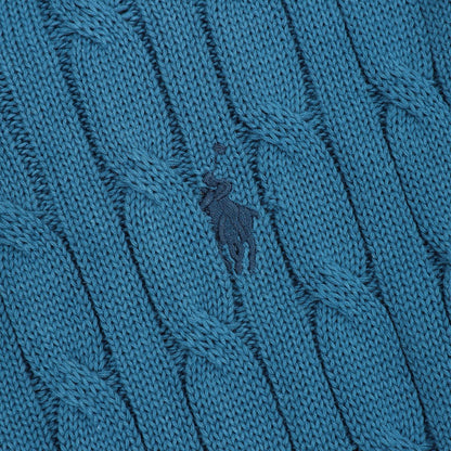 Ralph Lauren Spurs Knitted Polo Shirt Teal