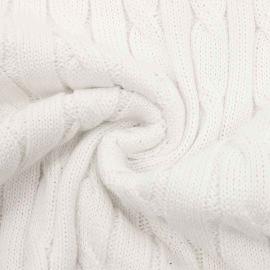 Ralph Lauren Cable-Knit Crewneck Sweater White
