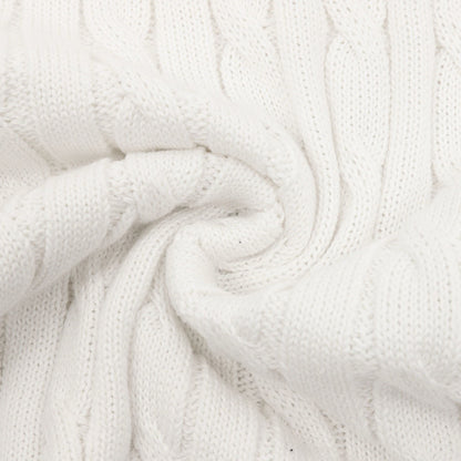 Ralph Lauren Cable-Knit Crewneck Sweater White