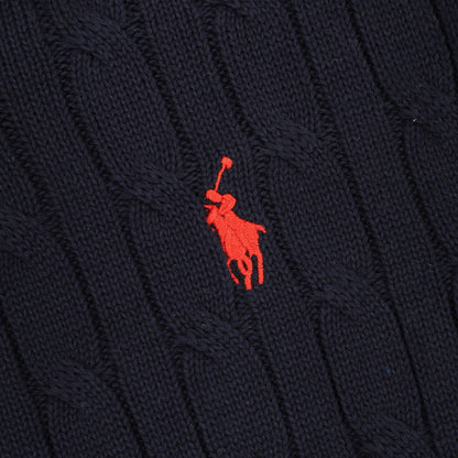 Ralph Lauren Spurs Knitted Polo Shirt Navy