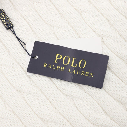 Ralph Lauren Cable-Knit Crewneck Sweater White