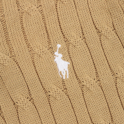 Ralph Lauren Spurs Knitted Polo Shirt Camel