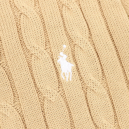 Ralph Lauren Cable-Knit Crewneck Sweater Camel