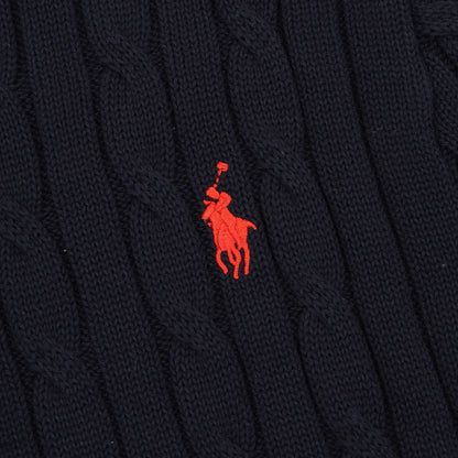Ralph Lauren Cable-Knit Crewneck Sweater Navy