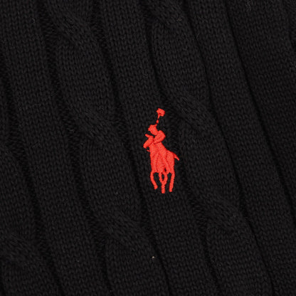 Ralph Lauren Cable-Knit Crewneck Sweater Black