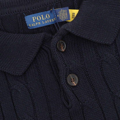 Ralph Lauren Spurs Knitted Polo Shirt Navy