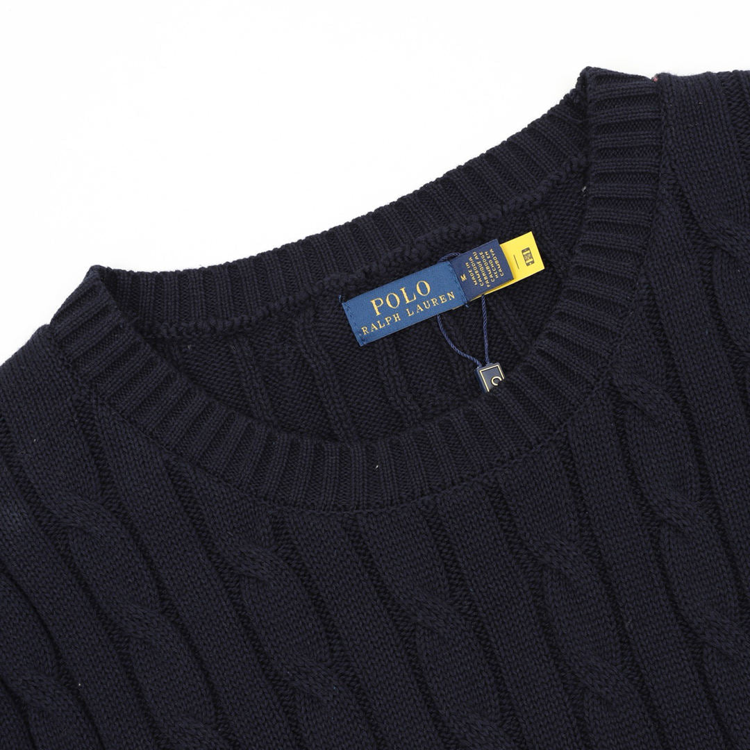 Ralph Lauren Cable-Knit Crewneck Sweater Navy