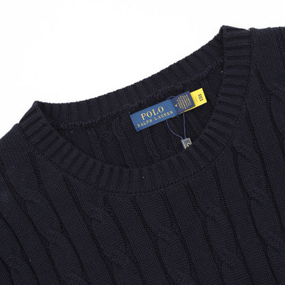 Ralph Lauren Cable-Knit Crewneck Sweater Navy