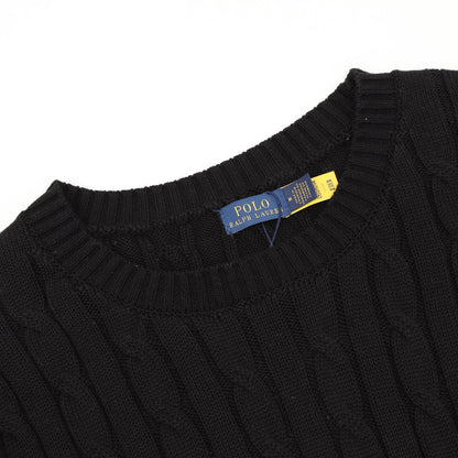 Ralph Lauren Cable-Knit Crewneck Sweater Black
