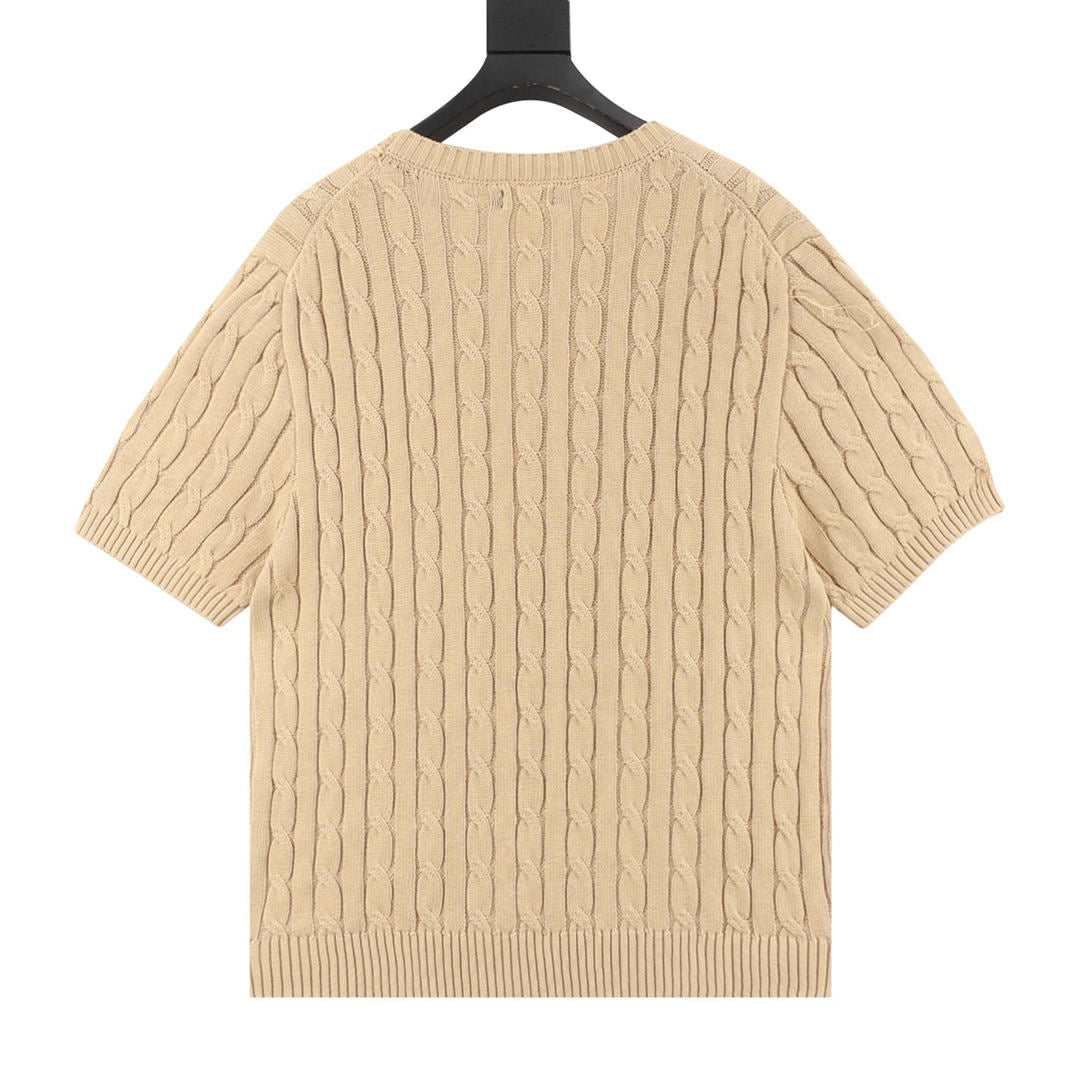 Ralph Lauren Cable-Knit Crewneck Sweater Camel