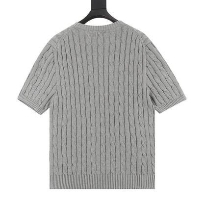 Ralph Lauren Cable-Knit Crewneck Sweater Gray
