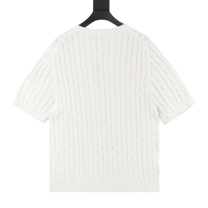 Ralph Lauren Cable-Knit Crewneck Sweater White