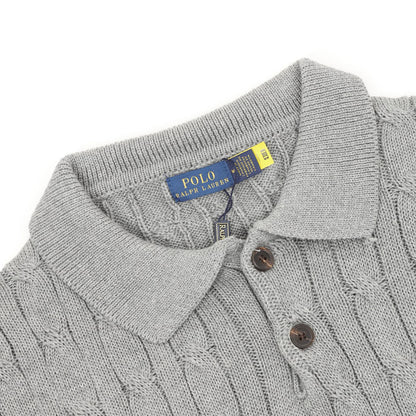 Ralph Lauren Spurs Knitted Polo Shirt Gray