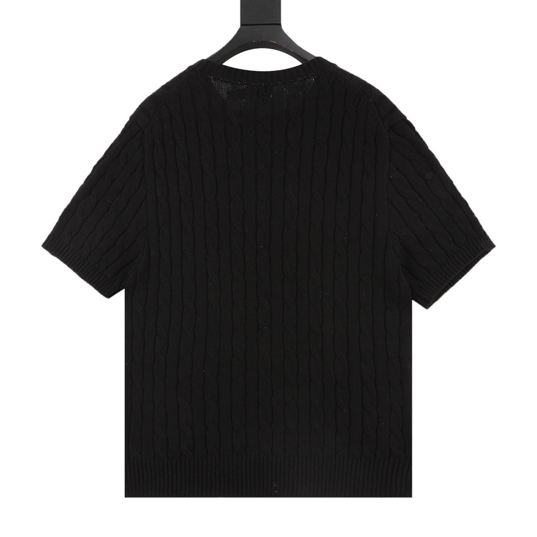 Ralph Lauren Cable-Knit Crewneck Sweater Black