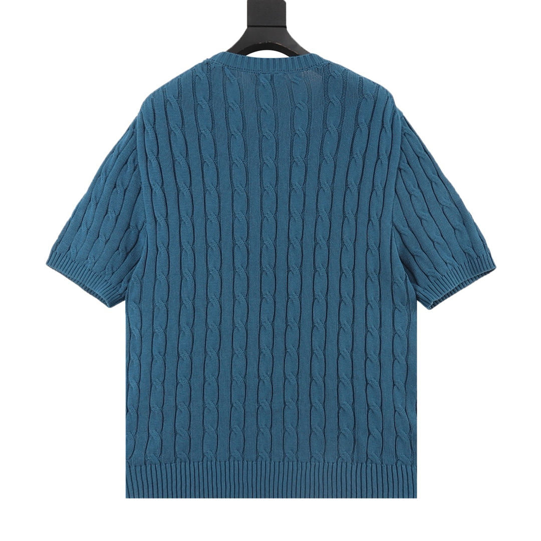 Ralph Lauren Cable-Knit Crewneck Sweater Teal