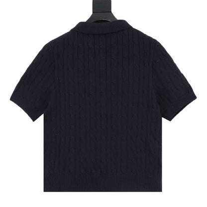 Ralph Lauren Spurs Knitted Polo Shirt Navy