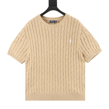 Ralph Lauren Cable-Knit Crewneck Sweater Camel