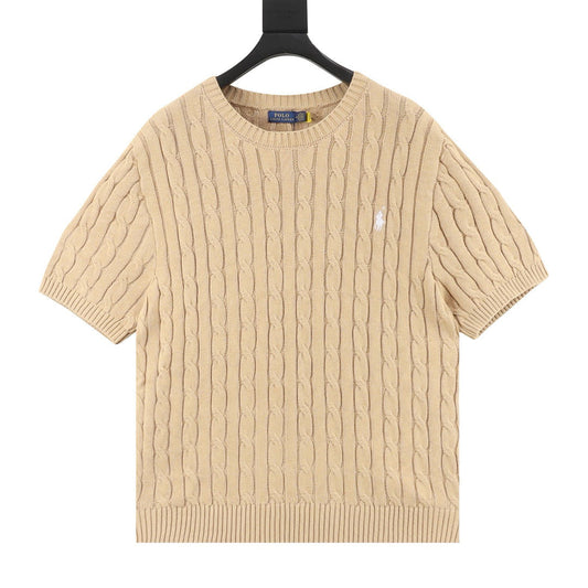 Ralph Lauren Cable-Knit Crewneck Sweater Camel