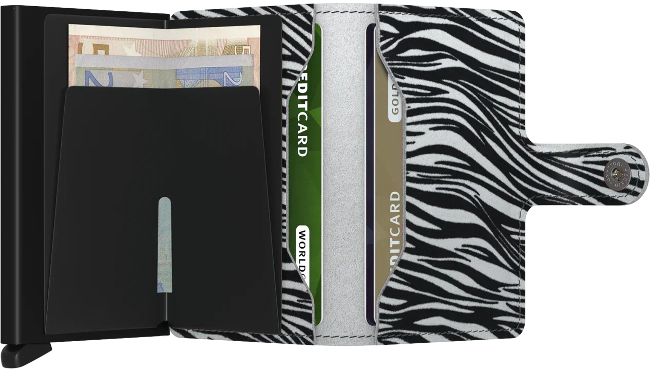 Secrid - RFID Protected Mini Wallet - Zebra - Light Grey