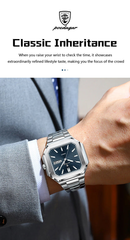 POEDAGAR Royal Square Watch