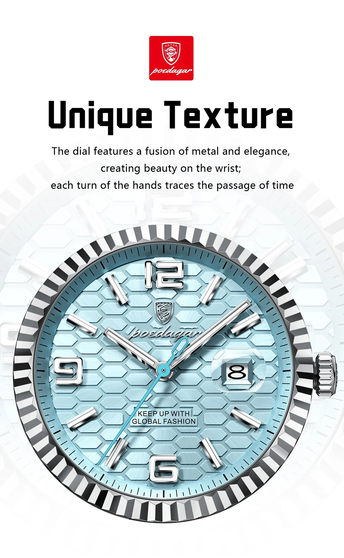 POEDAGAR Royal Steel Watch