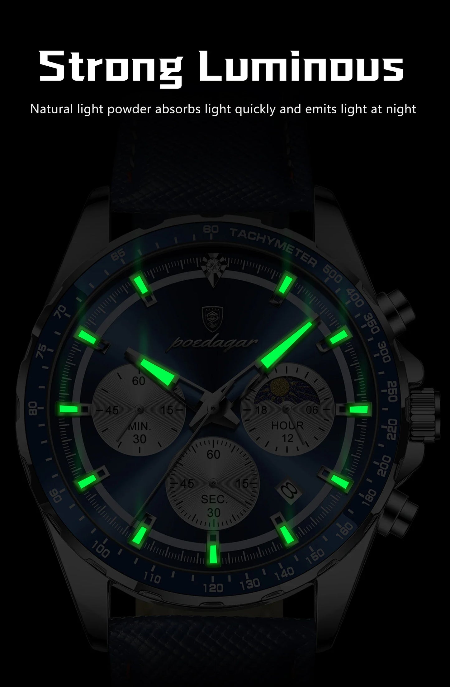 POEDAGAR Sport Chrono Watch
