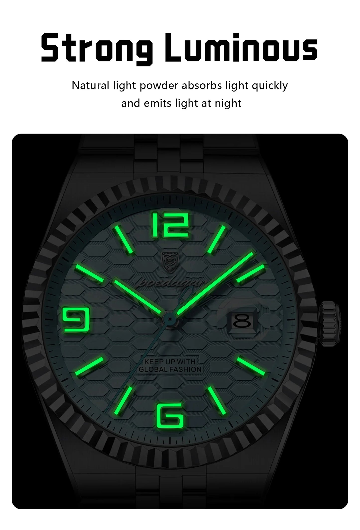POEDAGAR Royal Steel Watch