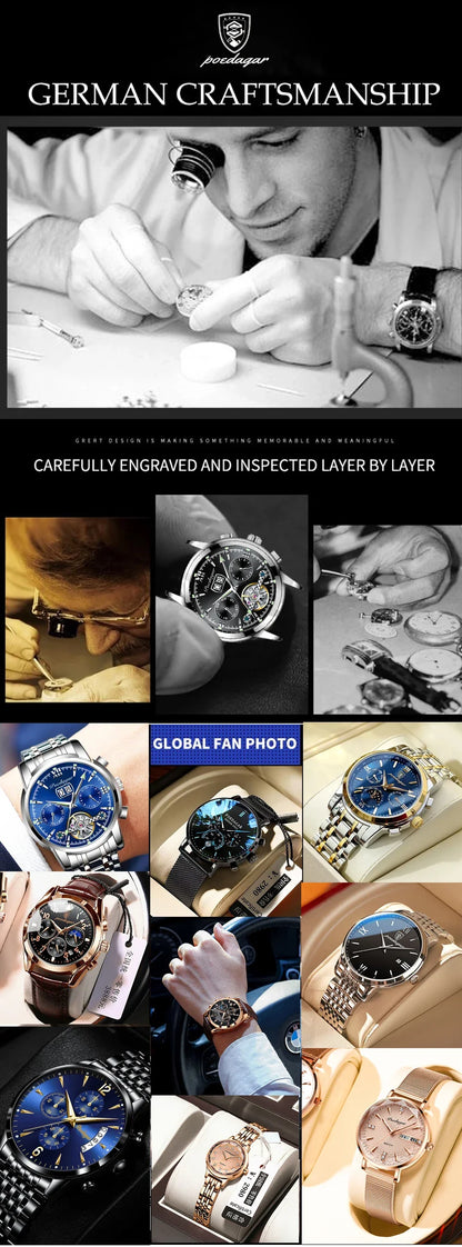 POEDAGAR Chrono Classic Watch
